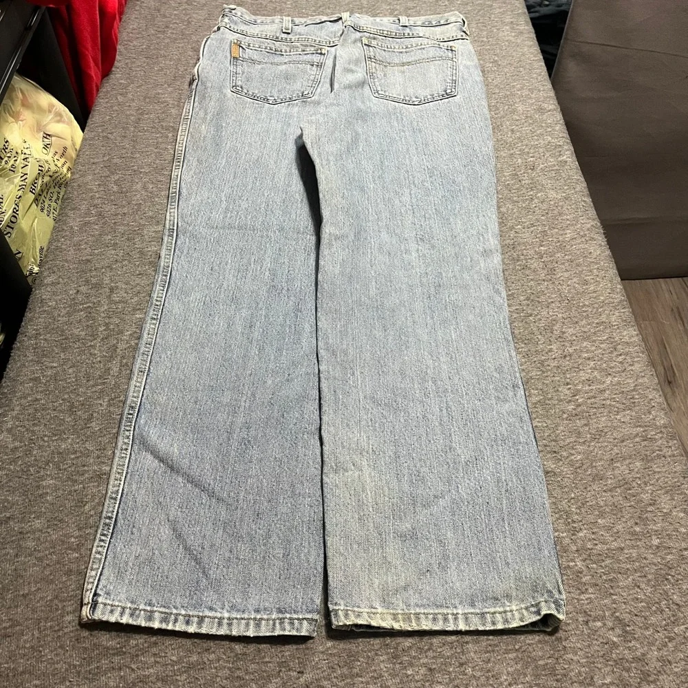 Cinch Mens Light Wash Relaxed Straight Leg Jeans 35x32 MB90530001